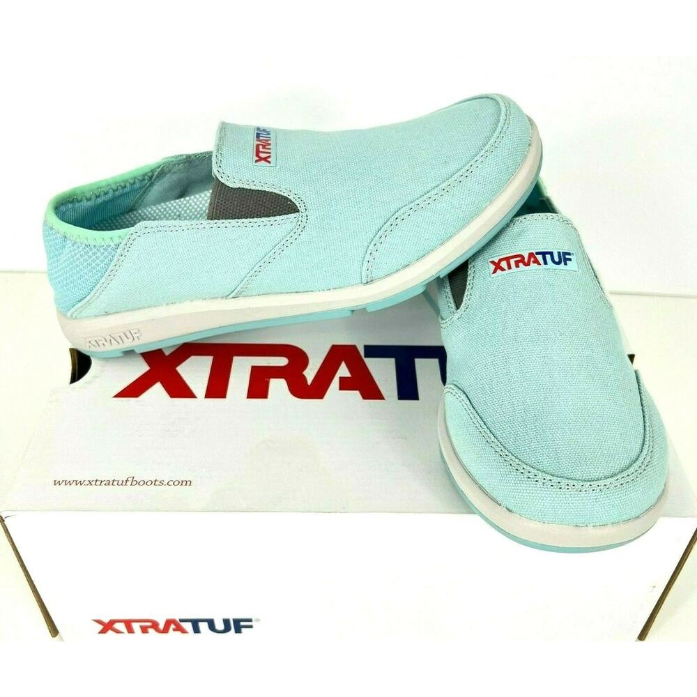 XTRATUF Women’s Yellowtail Espadrilles Slip On Shoes Sky Blue Size 6 XWH-202 NEW